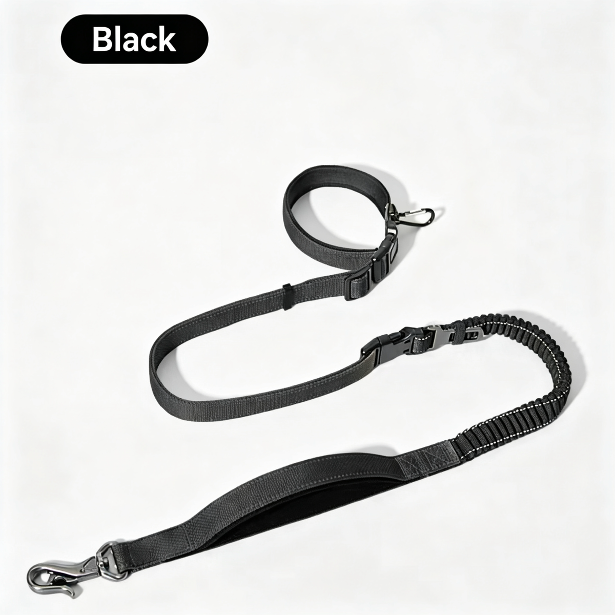 Ivory Black multifunctional no-pull dog leash [PZ-908599739130-storefront-v2-black]
