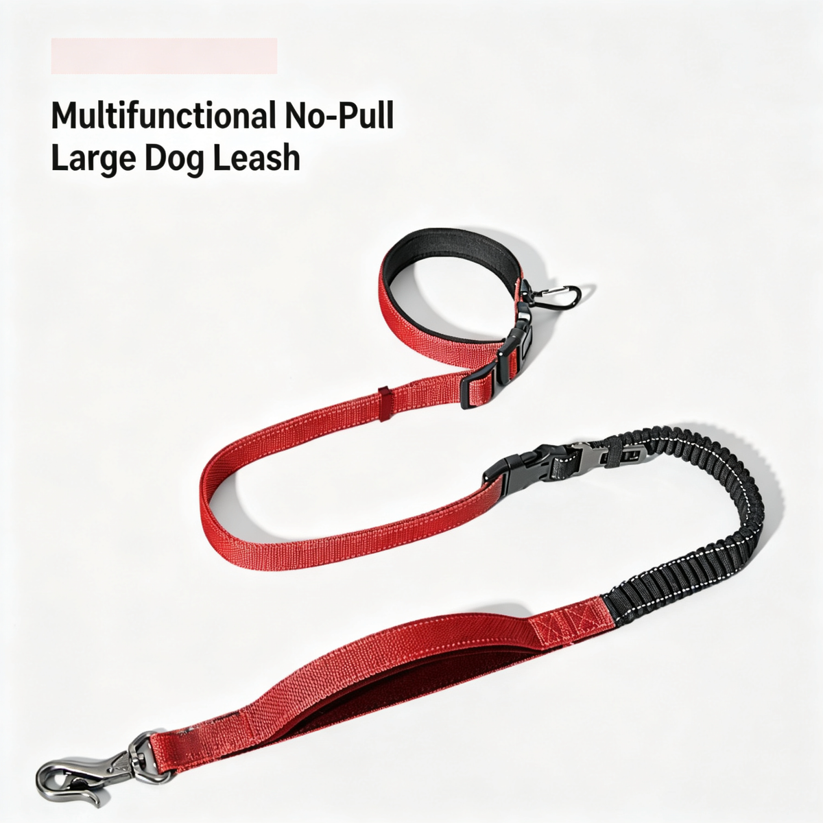 Rhododendron Red multifunctional no-pull dog leash [PZ-908599739130-storefront-v2-red]