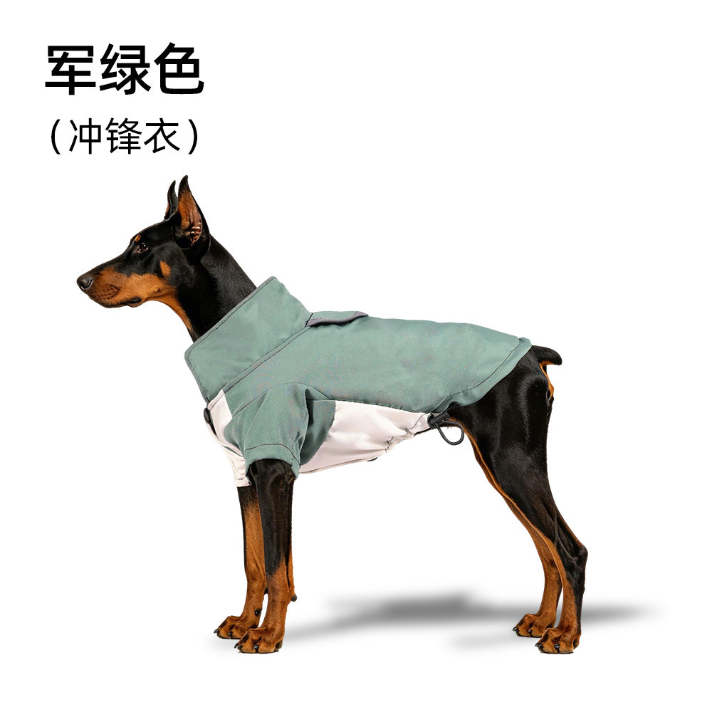Sage green and white water-resistant reflective dog outdoor jacket [PZ-1069169858095-sage-green-white]