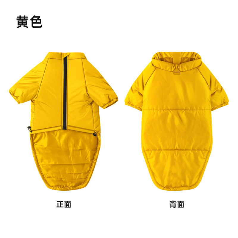 Yellow Insulated Large Dog Winter Coat [PZ-979376684652-color-yellow]