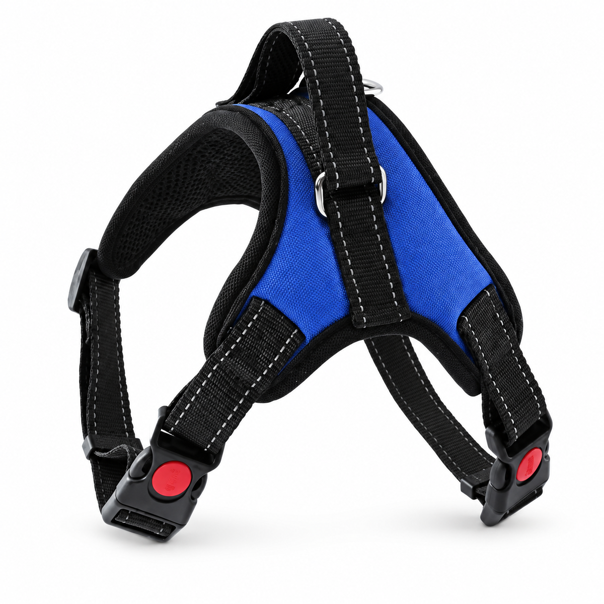 Blue padded adjustable dog harness with top handle; harness only [PZ-1062162838955-blue]