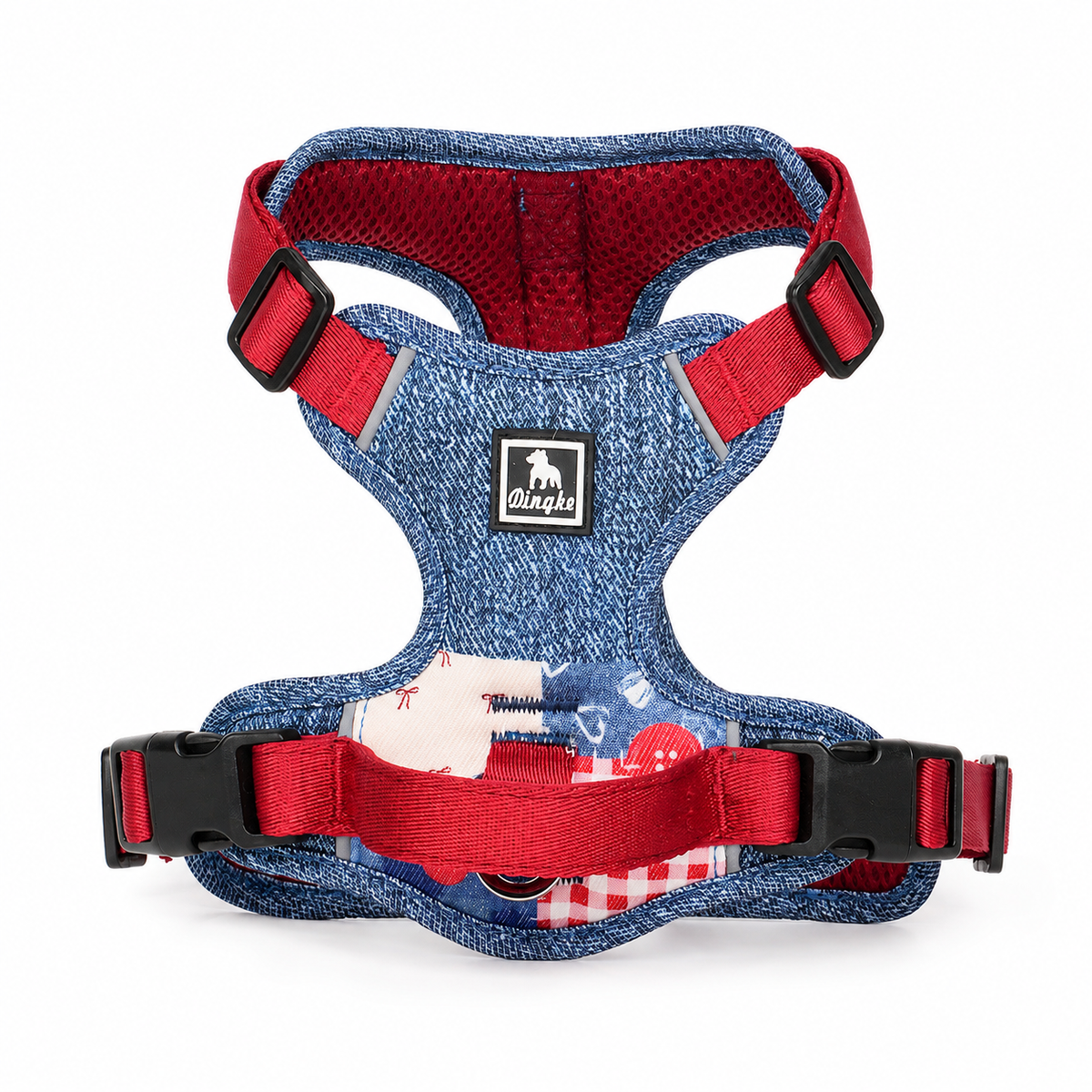 Patchwork dog harness — burgundy only [PZ-1050852726134-burgundy-only]
