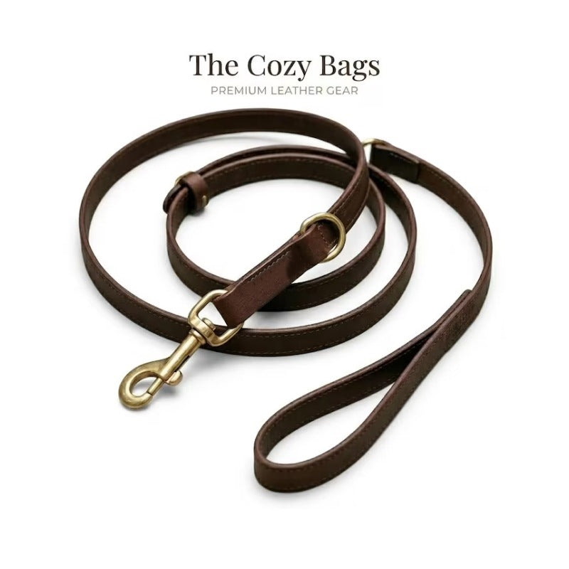 Brown Leather Dog Harness & Leash Set product detail [PZ-1056134506068-detail-3]