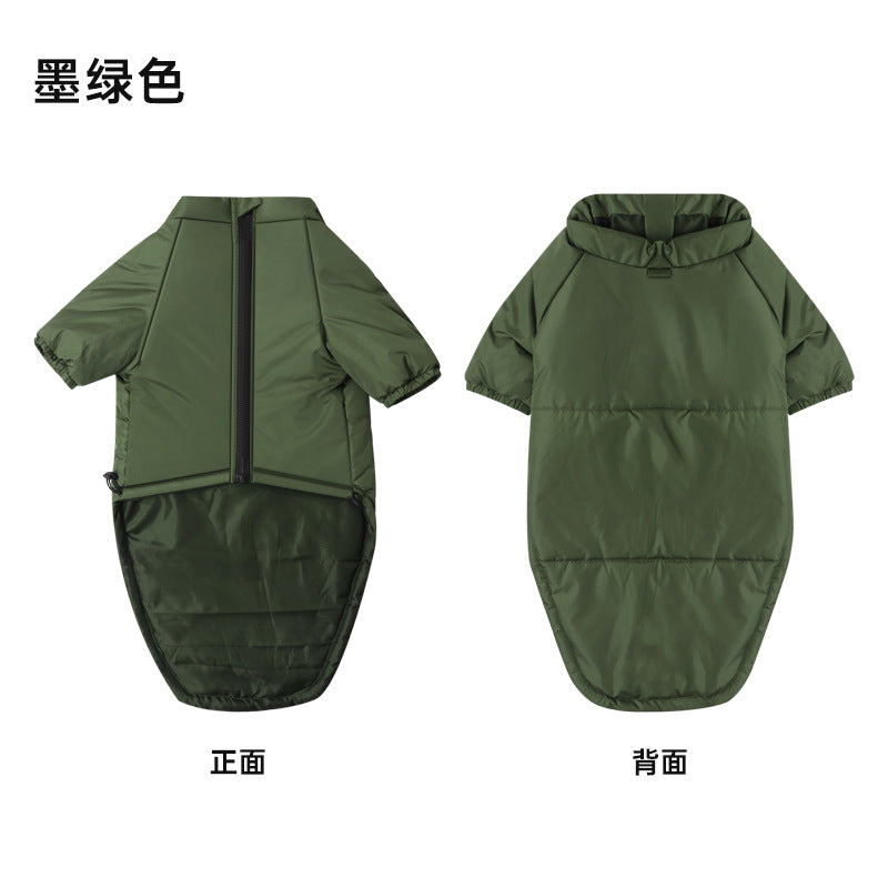 Dark Green Insulated Large Dog Winter Coat [PZ-979376684652-color-dark-green]