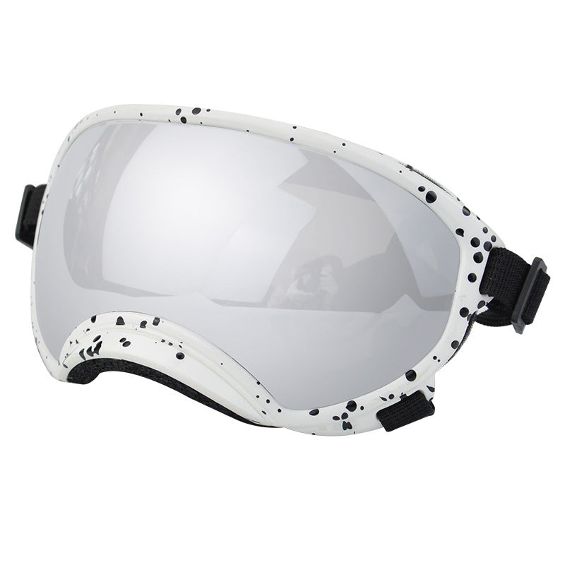 Speckled Dog Goggles — White Speckle - Silver Mirror [PZ-735248843668-color-14]