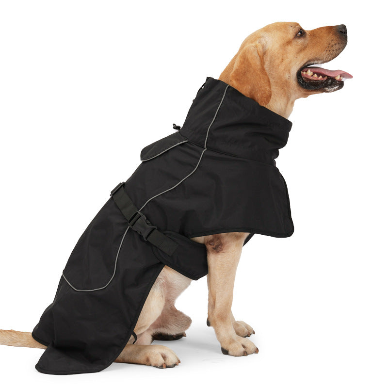 Fleece-Lined Dog Winter Cape — Black [PZ-658882497316-color-1]