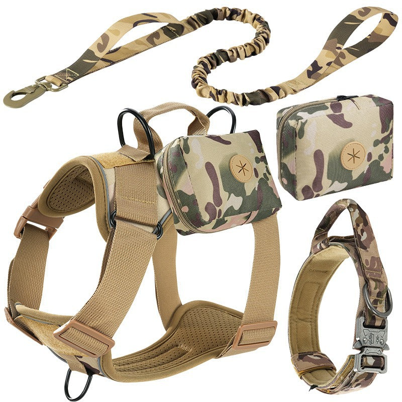 Camo Four-Piece Tactical Dog Harness Set [PZ-1047704330660-color-camo]