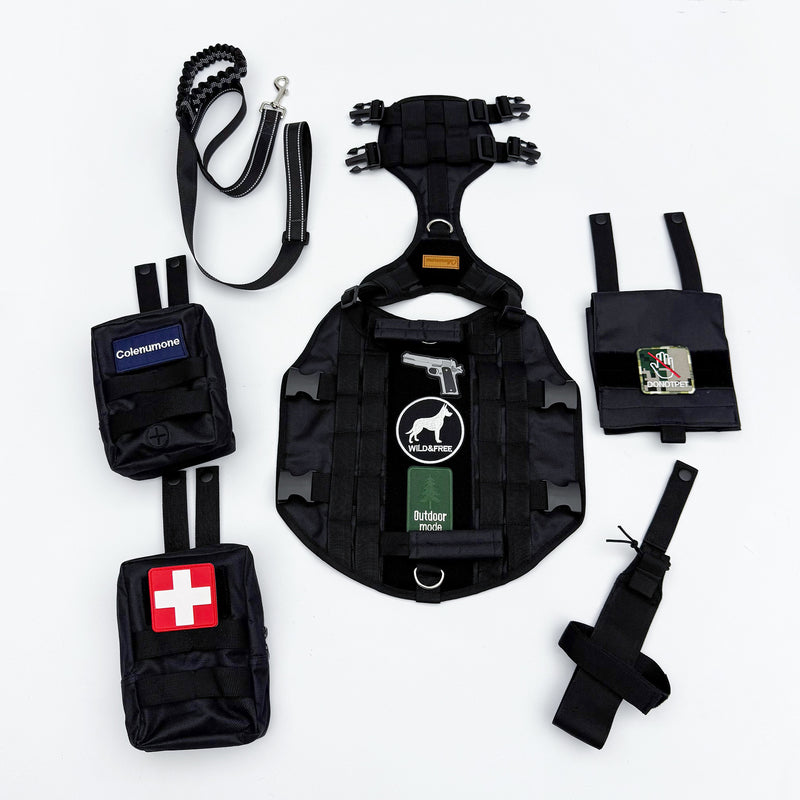 Modular Tactical Dog Harness & Backpack Set