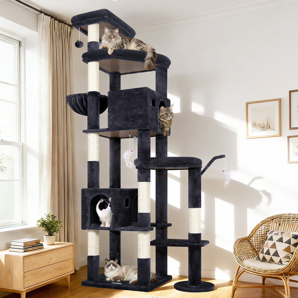 Globlazer S83 Heavy Duty Cat Tree — Dark Grey, 83 in — main product image [PZ-globlazer-s83-dg-hero]