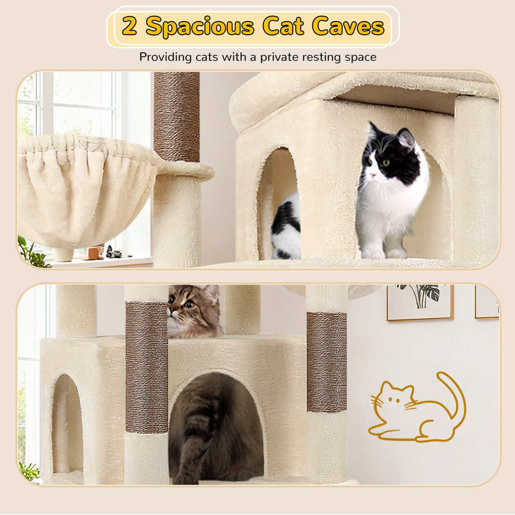 Globlazer S78 Cat Tower — Beige, 78 in — product detail image 4 [PZ-globlazer-s78-bg-gallery-05]