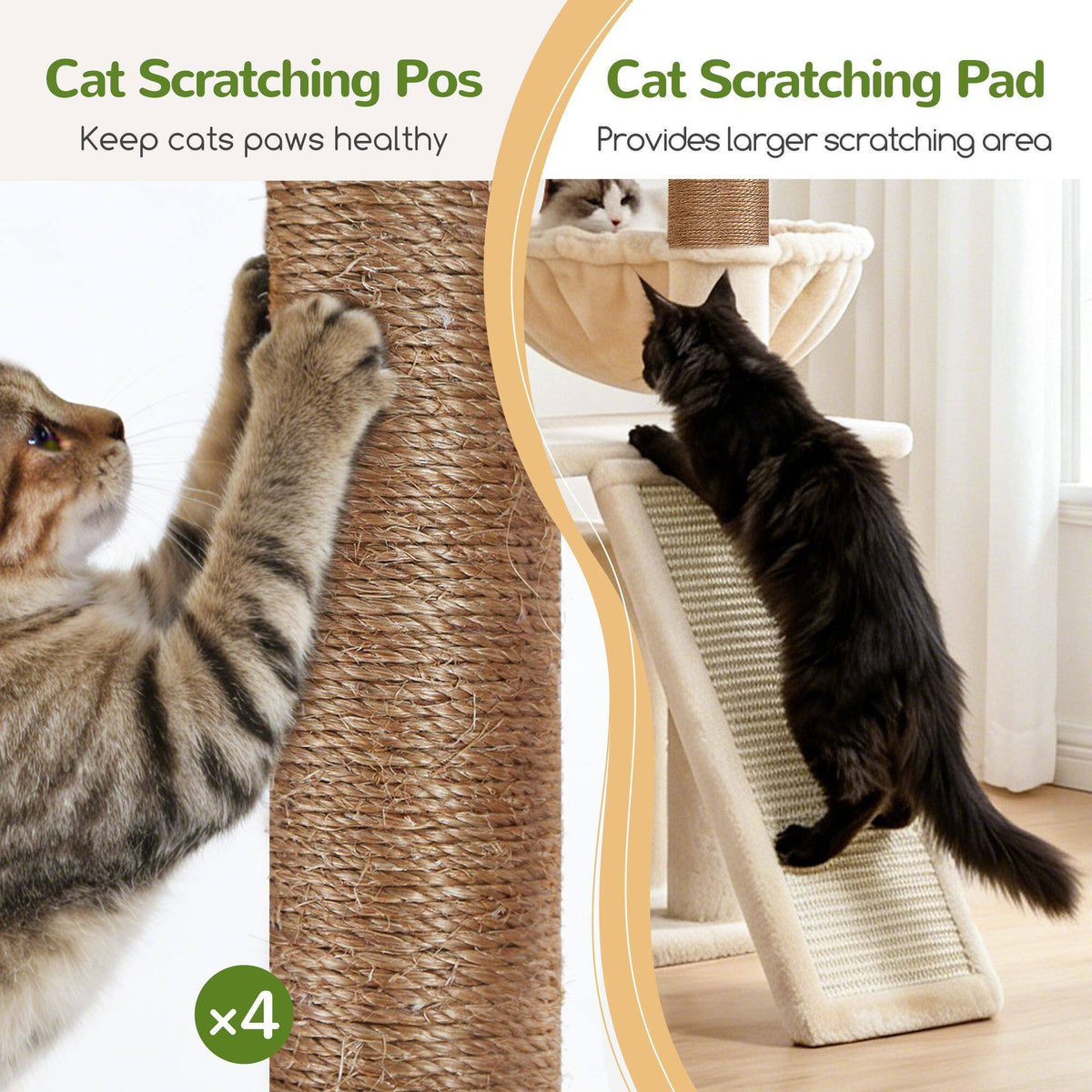 Globlazer F64B Cat Tower — Beige, 64 in — product detail image 5 [PZ-globlazer-f64b-bg-gallery-06]