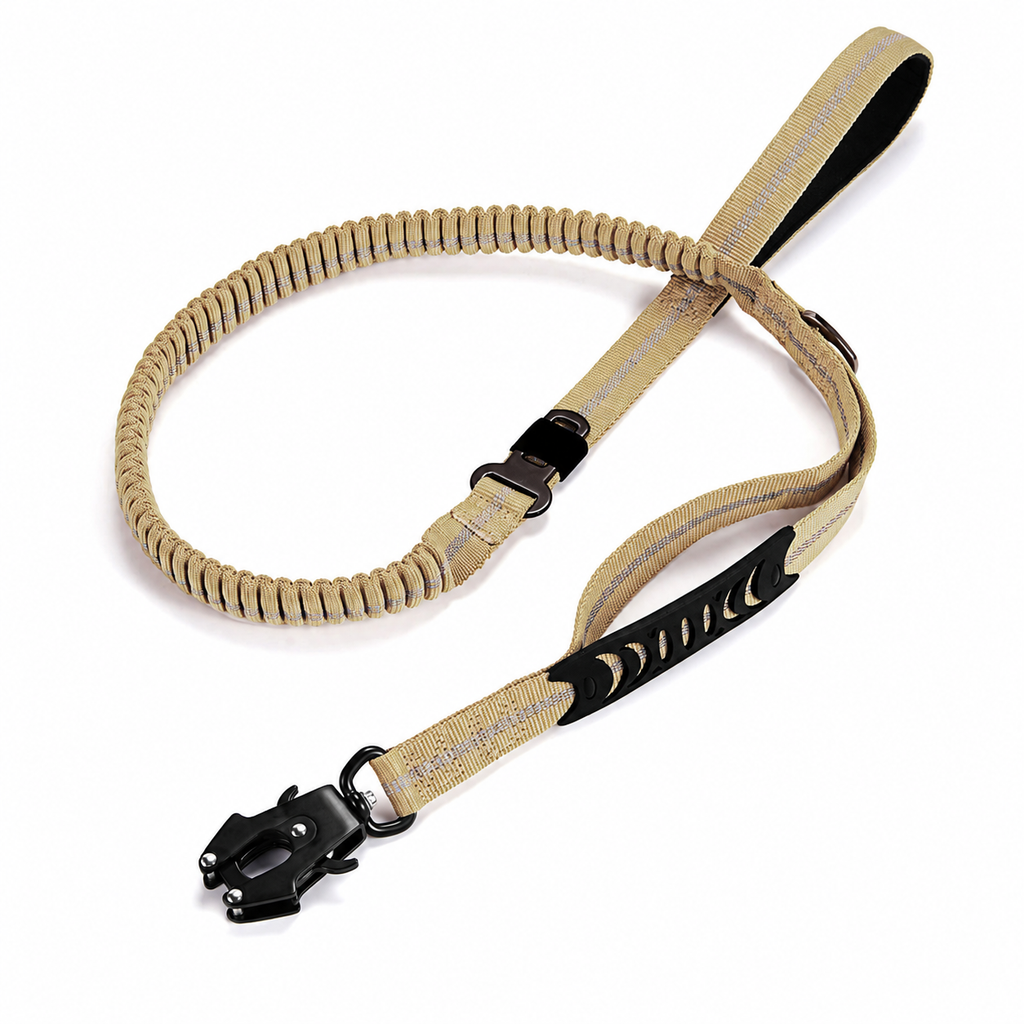 Khaki regular-clip leash on white background [PZ-ad797524ee]