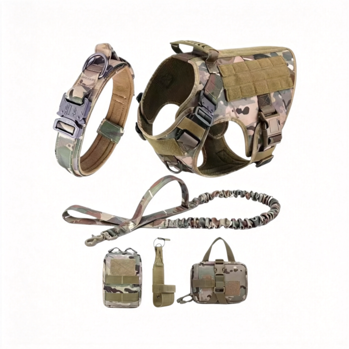 Tactical Outdoor 6-Piece Dog Harness Set - product image 1 [PZ-990333915568-localized-1]