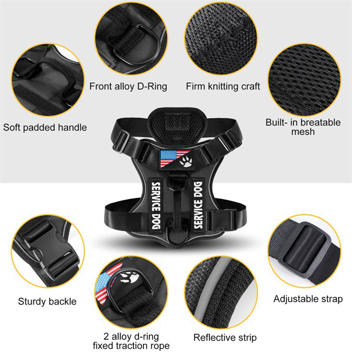 Nylon Dog Harness Set - product image 3 [PZ-887379269710-localized-3]