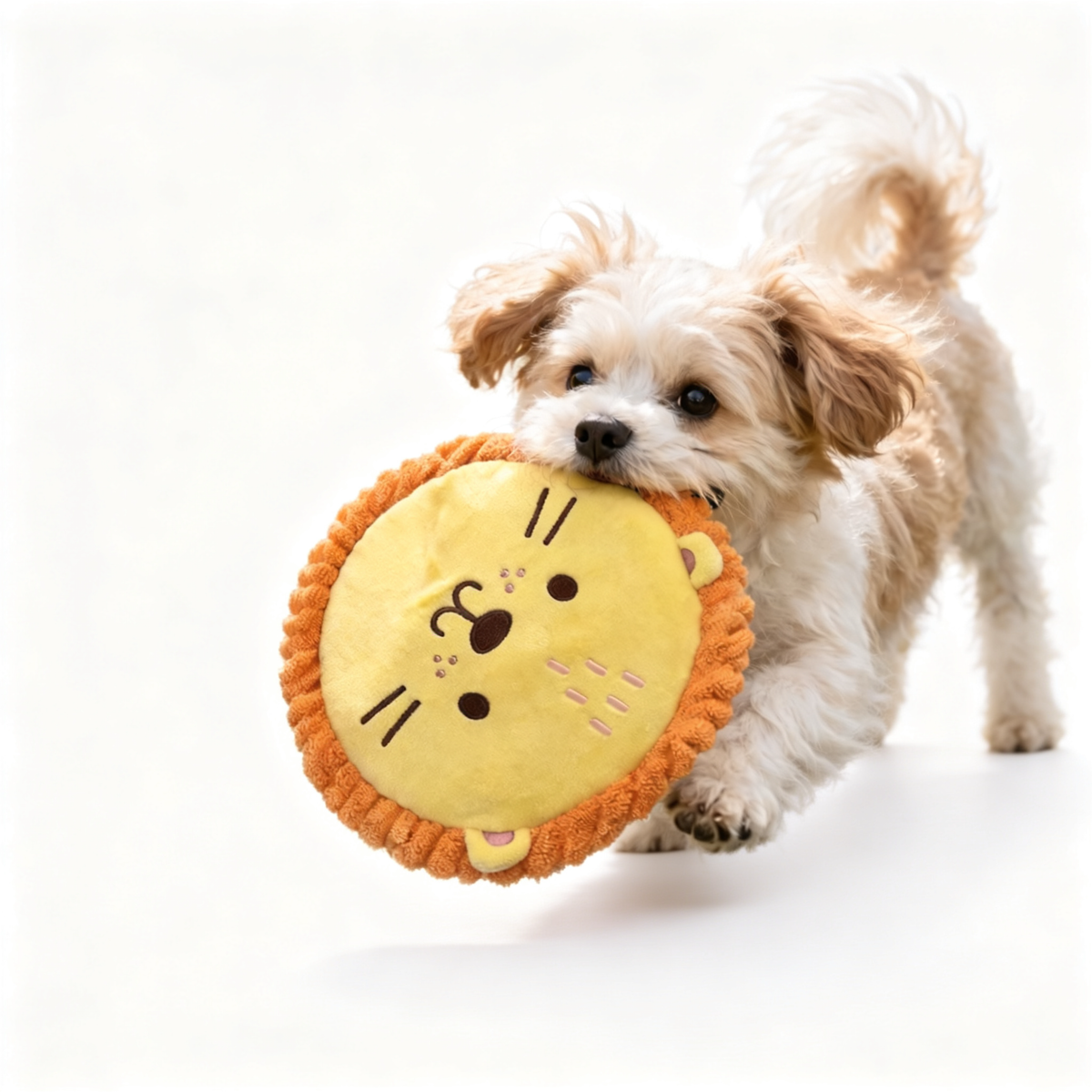 Plush Flying Disc Dog Toy with Squeaker and Crinkle Paper - product image 2 [PZ-1053765513971-localized-2]