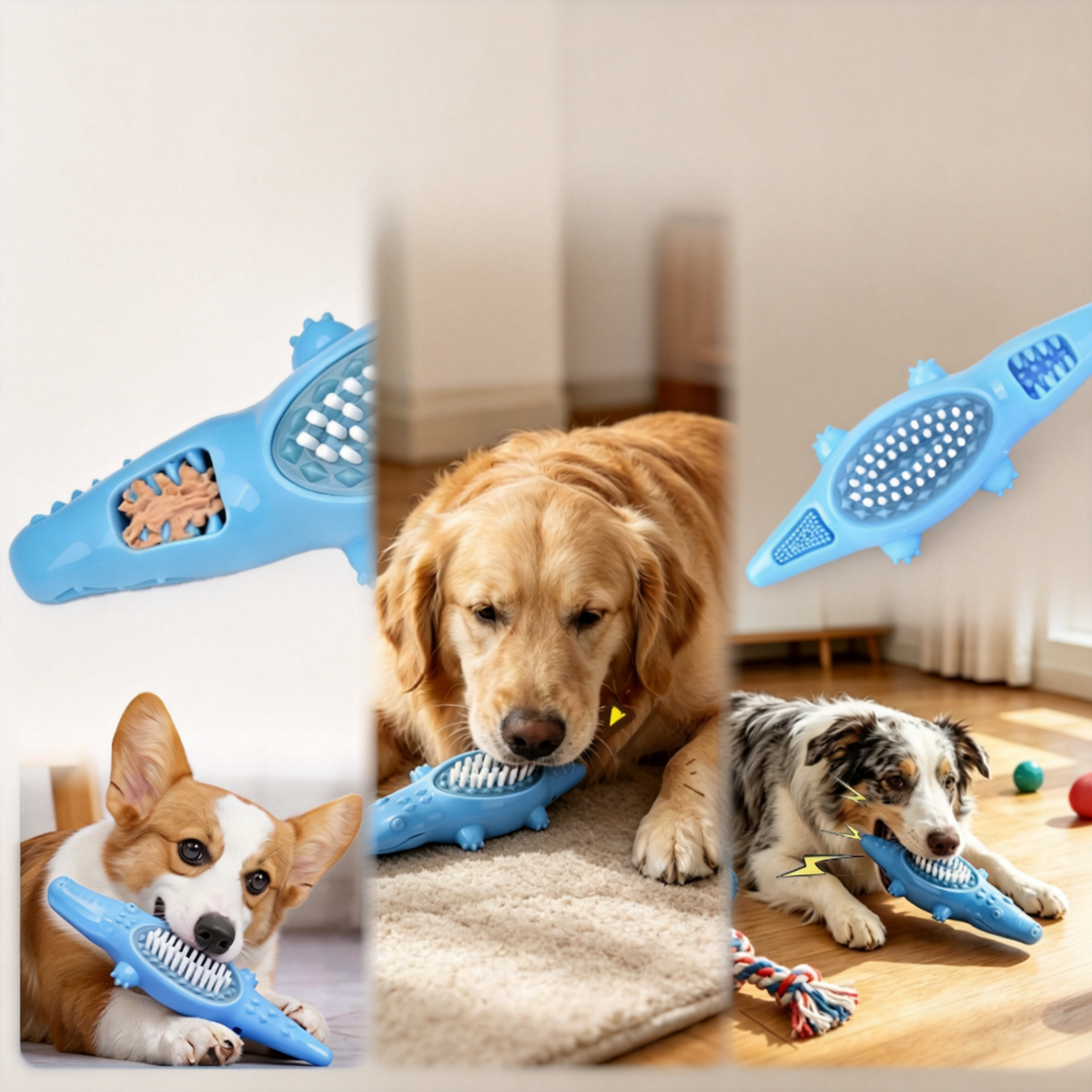 Blue Crocodile-Shaped TPR Dog Chew Toy - product image 3 [PZ-1059620172878-localized-3]