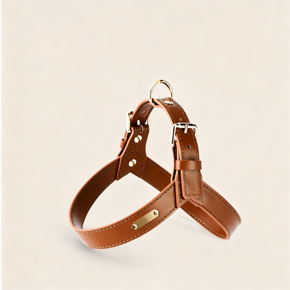 Fixed-Length Leather Dog Chest Harness - product image 2 [PZ-968313024535-localized-2]