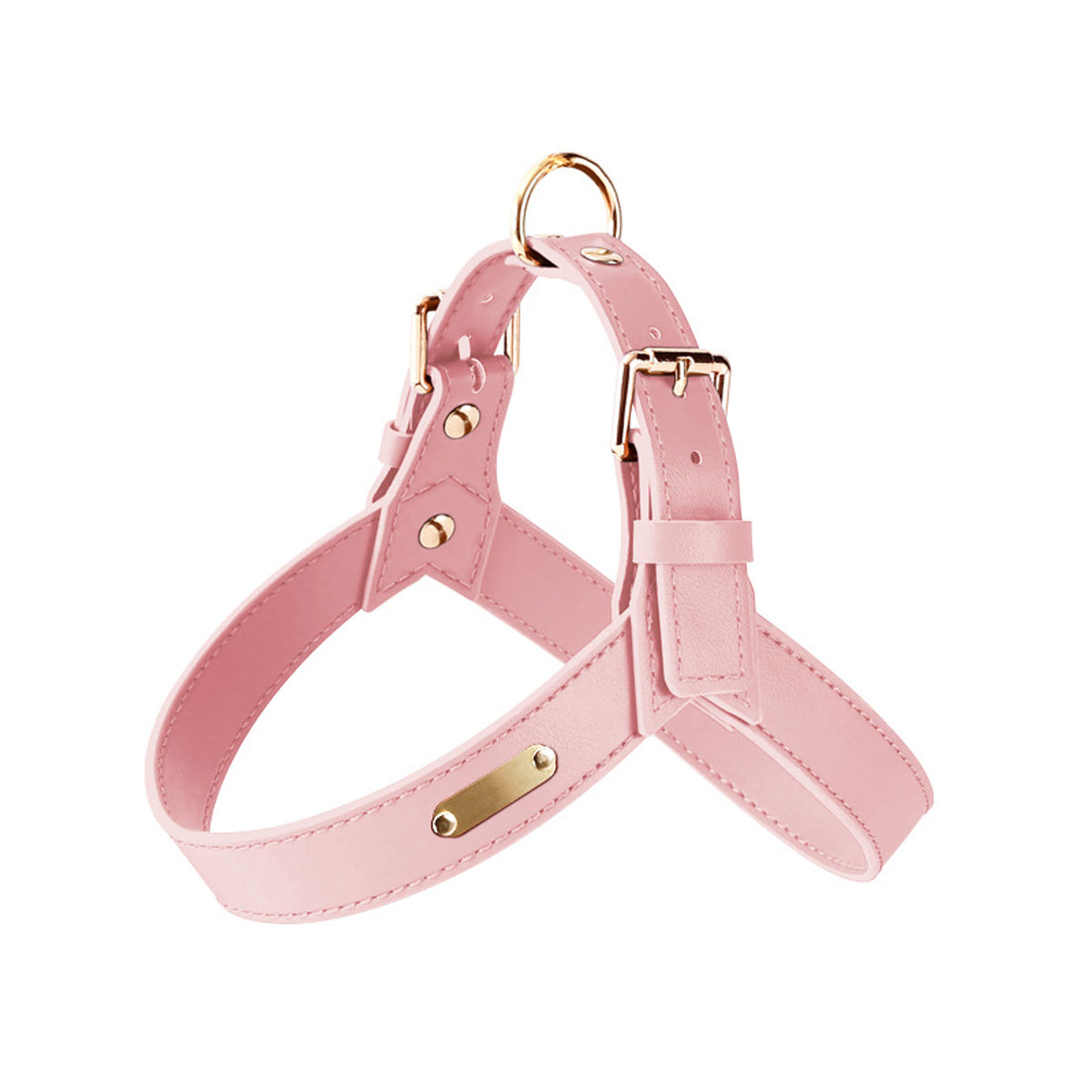 Fixed-Length Leather Dog Chest Harness - product image 5 [PZ-968313024535-localized-5]