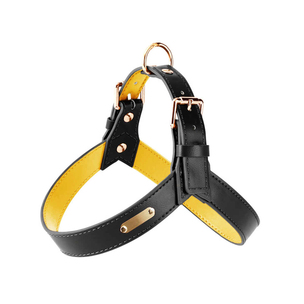 Fixed-Length Leather Dog Chest Harness - product image 6 [PZ-968313024535-localized-6]