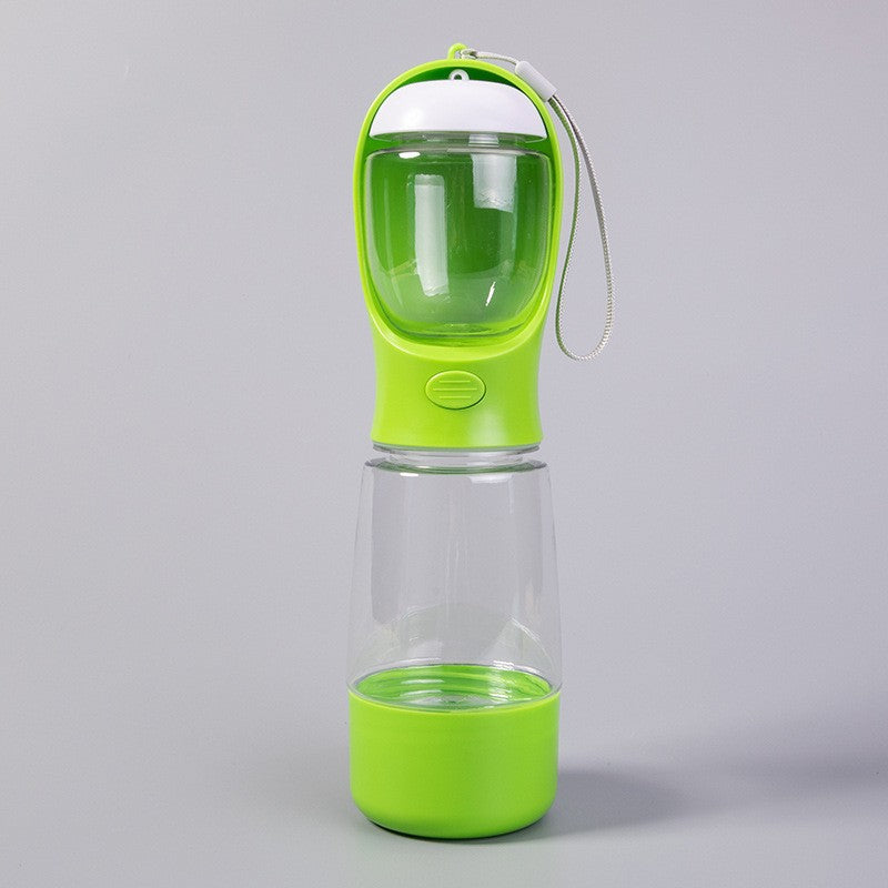 Mustard Green dog travel water and food bottle with wrist strap [PZ-1043983481215-mustard-green]