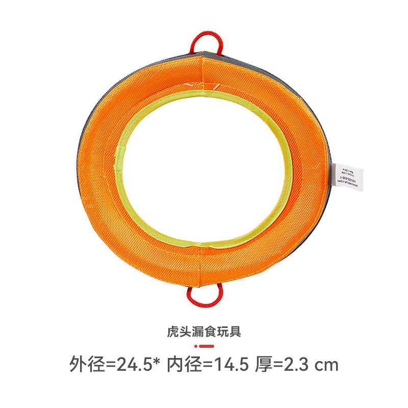 Canvas Squeaky Dog Flying Disc — Open-Center Disc [PZ-611847636840-open-center]