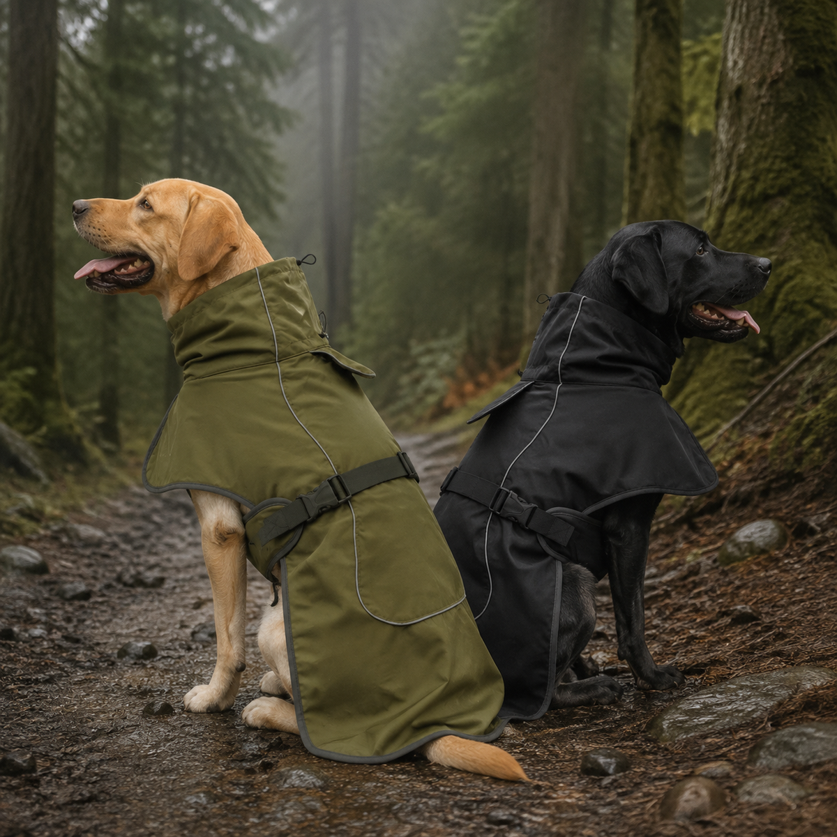 Fleece-Lined Dog Winter Cape — cold-weather overview [PZ-658882497316-overview]