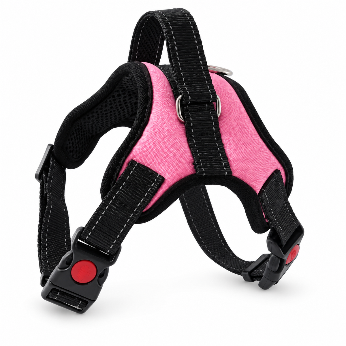 Pink padded adjustable dog harness with top handle; harness only [PZ-1062162838955-pink]