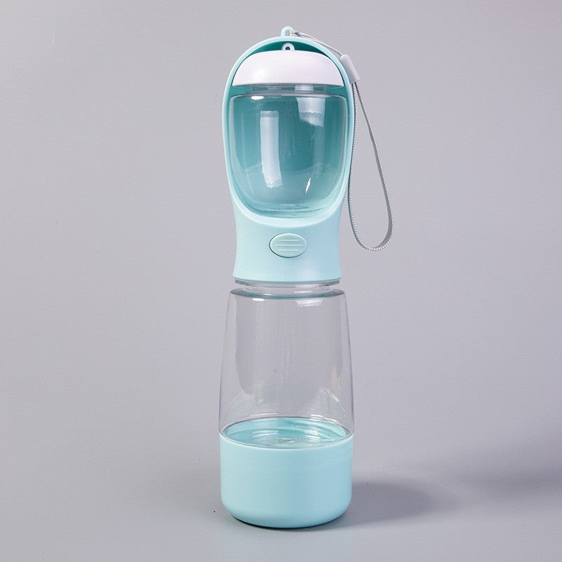Sky Blue dog travel water and food bottle with wrist strap [PZ-1043983481215-sky-blue]