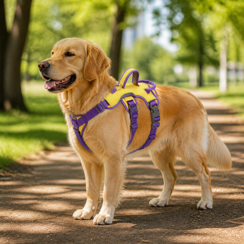 Pawzure TrailGuard Adjustable Dog Harness – Yellow